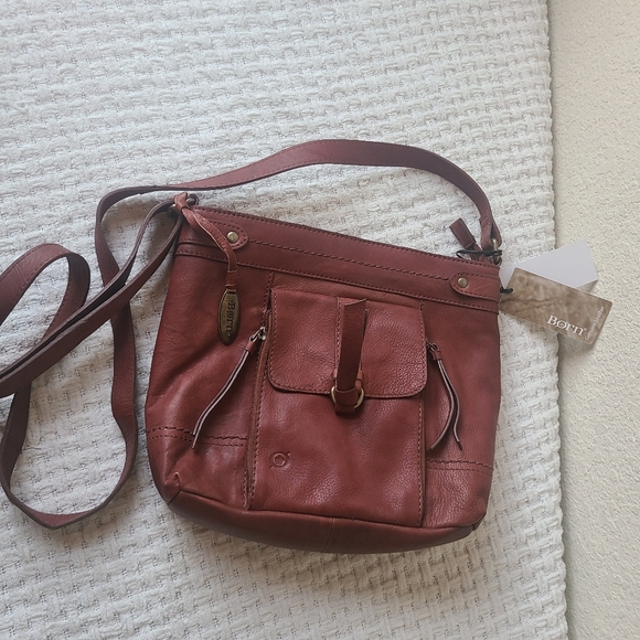 Born Handbags - BORN Leather Farrell Organizer Crossbody Bag NWT